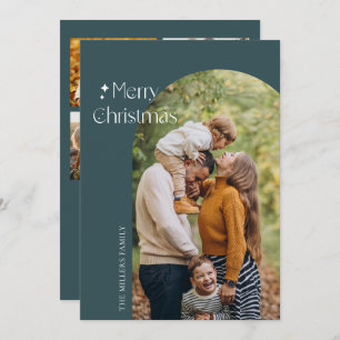 Modern Minimalist Christmas arch Photo card