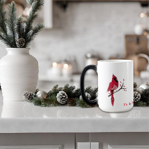 Modern Minimalist Christmas Cardinal Magic Mug