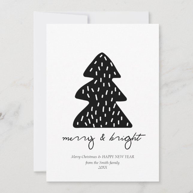 Modern Minimalist Christmas Holiday Card (Front)