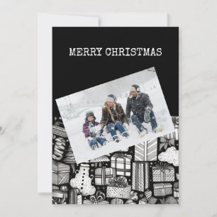Modern Minimalist Christmas Holiday Elegant Photo Card