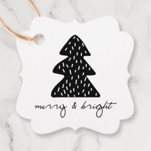 Modern Minimalist Christmas Holiday Gift Tag