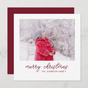 Modern Minimalist Christmas Holiday Photo Card