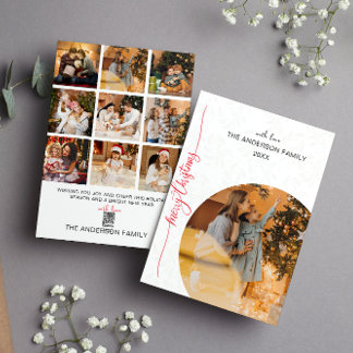 Modern Minimalist Christmas Photo Holiday Card