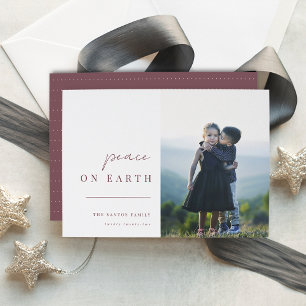 Modern Minimalist Christmas Photo Holiday Card