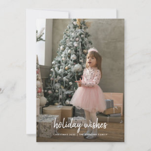 Modern Minimalist Christmas Script Family Holiday Card