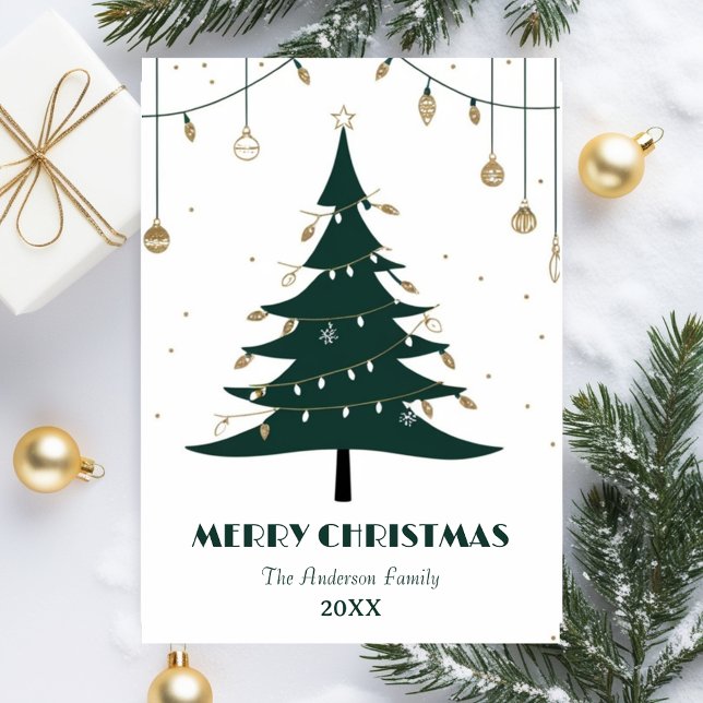 Modern Minimalist Christmas Stylish Non-Photo Holiday Card (Creator Uploaded)