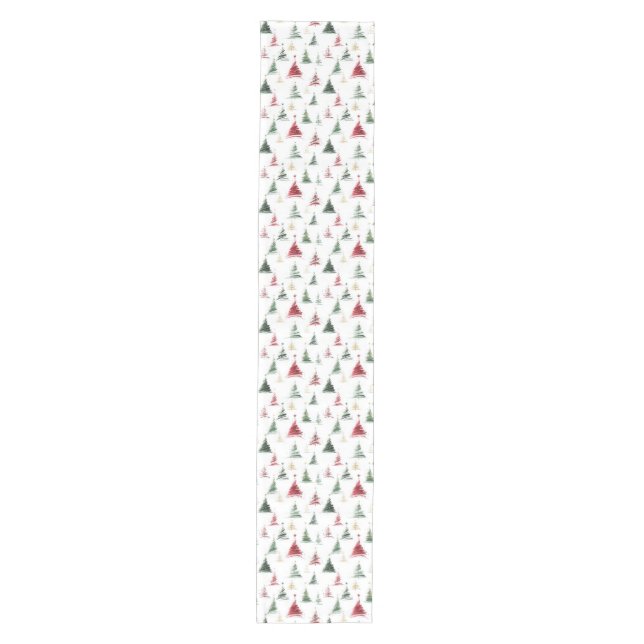 Modern Minimalist Christmas Tree Table Runner (Front)