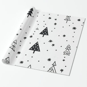 Modern Minimalist Christmas Tree Wrapping Paper