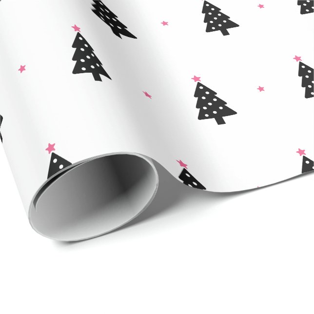 Modern Minimalist Christmas Tree Wrapping Paper (Roll Corner)