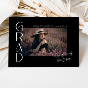 Modern Minimalist Class of 2024 6 Photo Graduation Invitation
