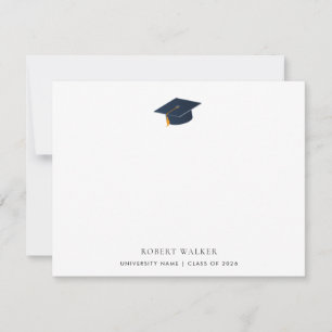 Modern Minimalist Class of 2026 Grad Hat Card