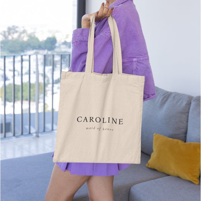 Modern Minimalist Classy Maid Of Honour  Tote Bag (Creator Uploaded)