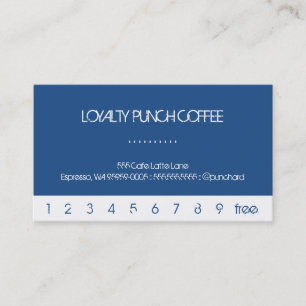 Modern Minimalist Coffee Shop Reward Branding Loyalty Card