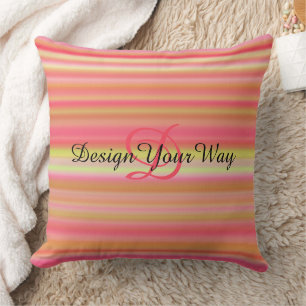 Modern Minimalist colourful stripes bedroom Cushion