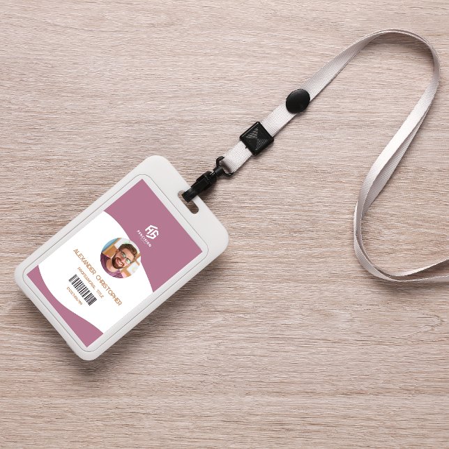 Modern Minimalist Company Employee Badge ID Badge (Creator Uploaded)