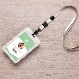 Modern Minimalist Company Employee Badge ID Badge