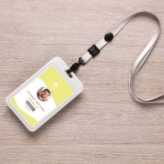 Modern Minimalist Company Employee Badge ID Badge