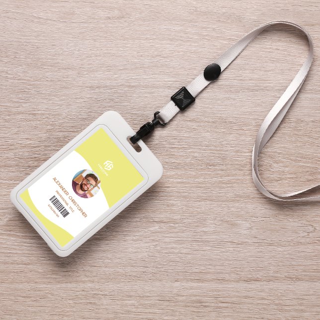 Modern Minimalist Company Employee Badge ID Badge (Creator Uploaded)