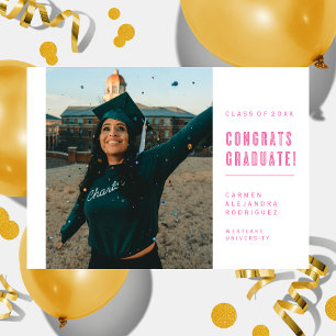 MODERN MINIMALIST CONGRATS GRADUATE INVITATION