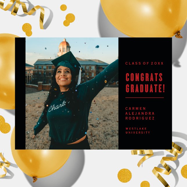 MODERN MINIMALIST CONGRATS GRADUATE INVITATION (Creator Uploaded)