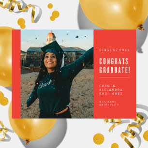 MODERN MINIMALIST CONGRATS GRADUATE INVITATION