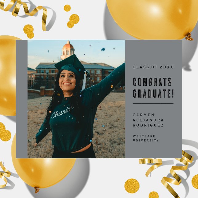 MODERN MINIMALIST CONGRATS GRADUATE INVITATION (Creator Uploaded)