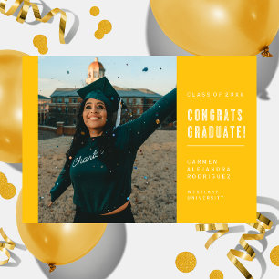 MODERN MINIMALIST CONGRATS GRADUATE INVITATION