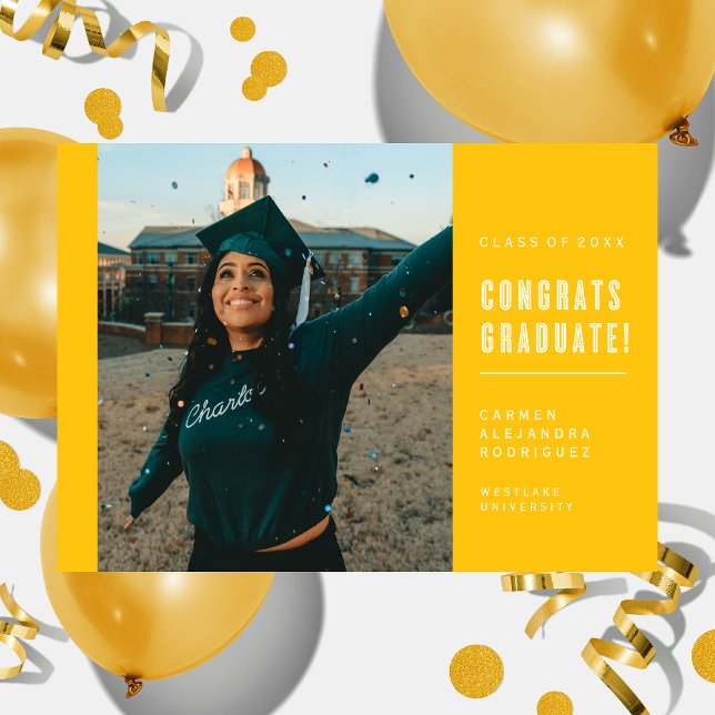 MODERN MINIMALIST CONGRATS GRADUATE INVITATION (Creator Uploaded)