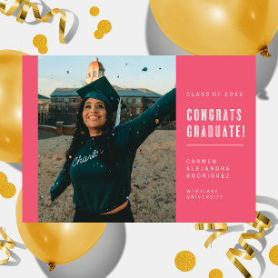 MODERN MINIMALIST CONGRATS GRADUATE INVITATION