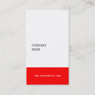 Modern Minimalist Consultant Business Card - Red