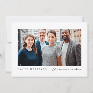 Modern Minimalist Corporate Business Holiday Card