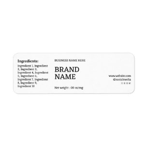Modern Minimalist Cosmetic Jar Product Label Return Address Label