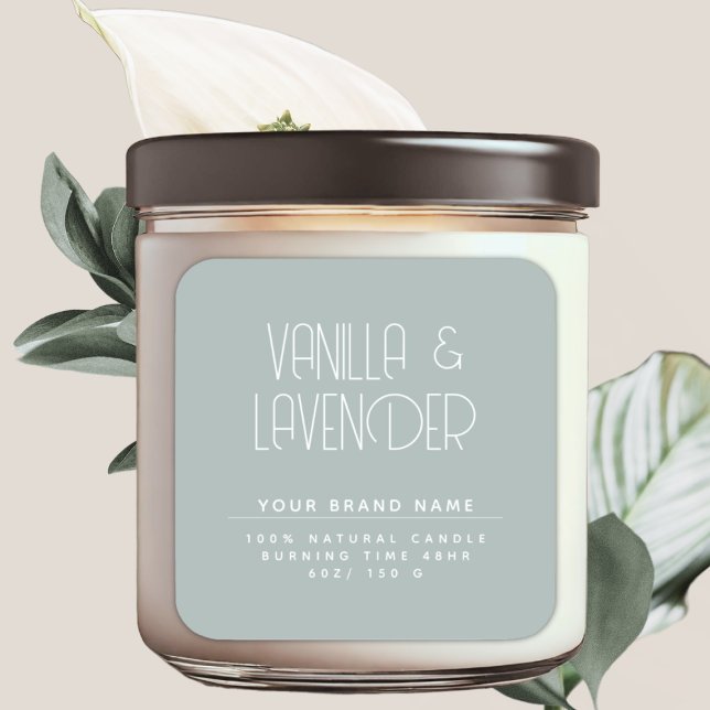 Modern minimalist cosmetics candle packaging  square sticker (Creator Uploaded)