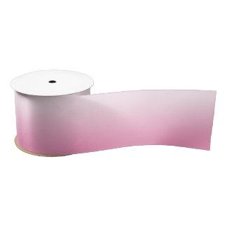 Modern Minimalist Cotton Candy Pink Gradient Satin Ribbon