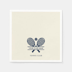 Modern Minimalist Country Club Name Tennis Team Napkin