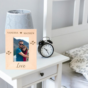 Modern Minimalist Couple Best couple love Story Etched Frames