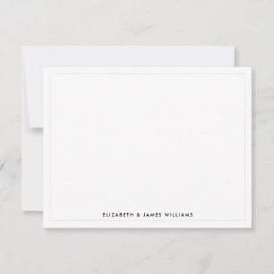 Modern Minimalist Couple Card