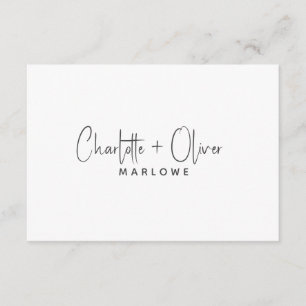 Modern Minimalist Couple Name Monogram Card