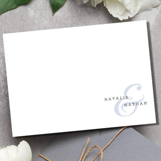 Modern Minimalist Couple's Correspondence  Note Ca Card (Creator Uploaded)