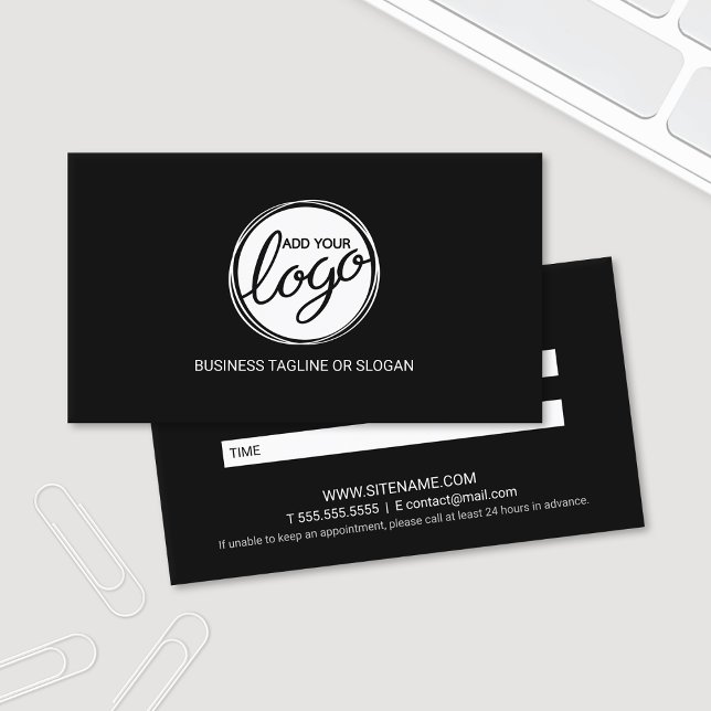 Modern Minimalist Custom Business Logo Appointment Card (Creator Uploaded)