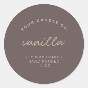 Modern Minimalist Custom Candle Label