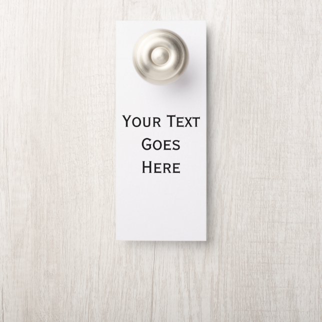 Modern Minimalist Custom Door Sign (On Knob)