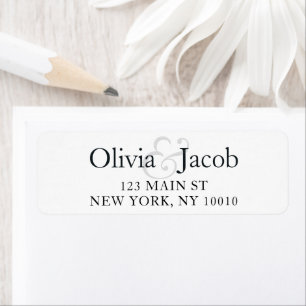 Modern Minimalist Custom Elegant Ampersand Return Address Label