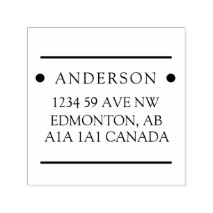 Modern Minimalist Custom Family Self-inking Stamp