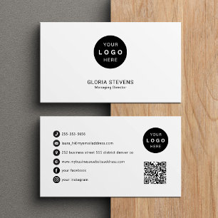 Modern minimalist custom logo business icons card