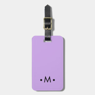 Modern Minimalist Custom Monogram World Traveller Luggage Tag