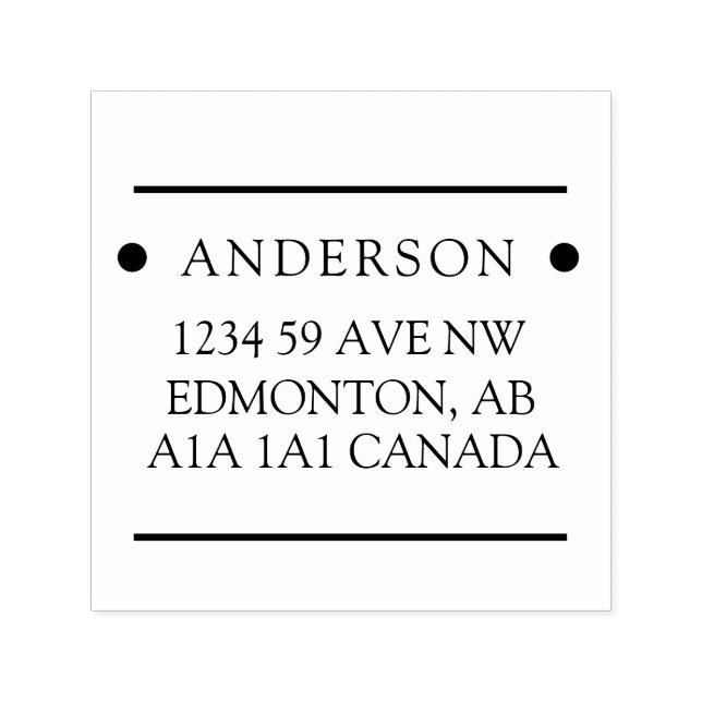 Modern Minimalist Custom Name Address Family Self-inking Stamp (Design)