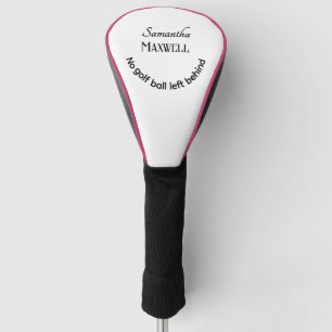 Modern Minimalist Custom Name Stylish Script  Golf Head Cover