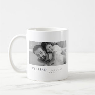 Modern Minimalist Custom Photo Coolest Dad Coffee Mug
