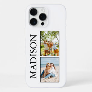 Modern Minimalist Custom Photo Monogram iPhone 16 Pro Max Case